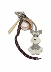 Schnauzer + Baseball charm