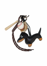 Dachshund Charm + Baseball Charm