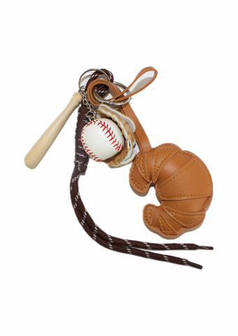 Croissant + Baseball charm
