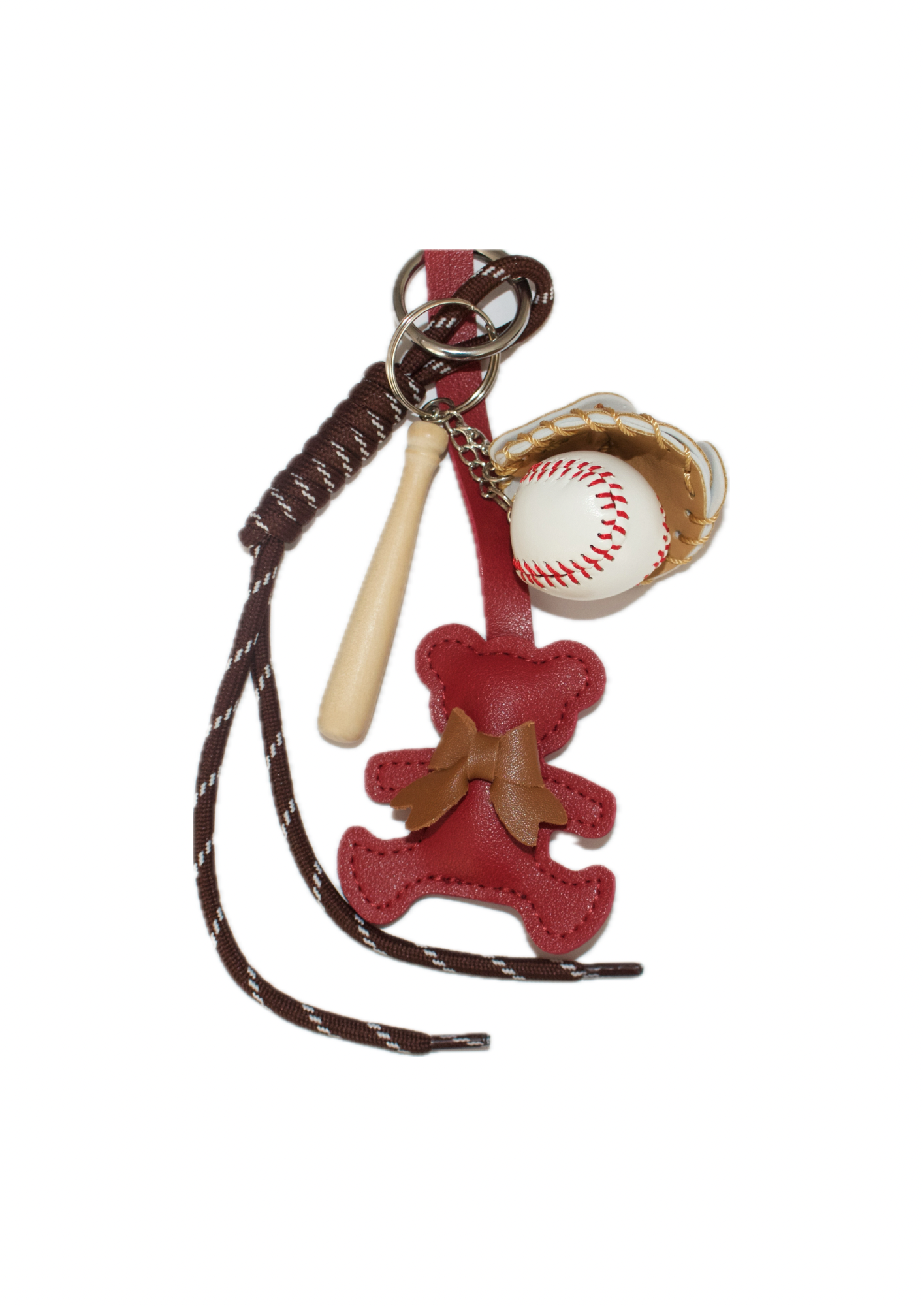 Bowtie Bear + Baseball charm