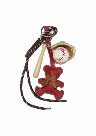 Bowtie Bear + Baseball charm